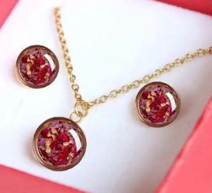 Sparkly Heart Necklace &amp; Earrings Set