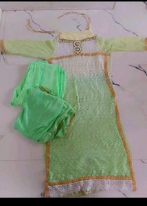 Mint Green Embroidered Salwar Kameez