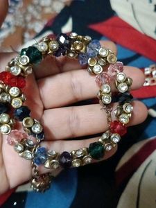 Colorful Beaded Statement Bracelet