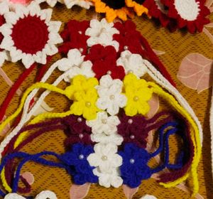 crochet Rakhi Set 🧶🌸