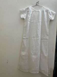 chikankari  pure cotton kurta