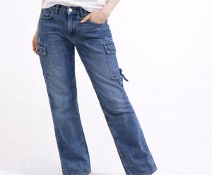 BAGGY CARGO Stylish Blue Denim Pants