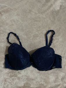 Elegant Navy Lace Bra