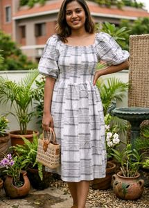 Plaid Smocked Dress