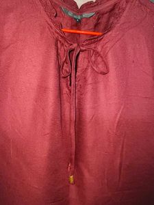 Elegant Maroon Long Sleeve Top