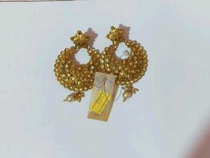 Exquisite Gold Plated Earrings with Pearls