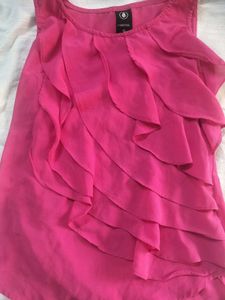 Chic Pink Ruffled Top