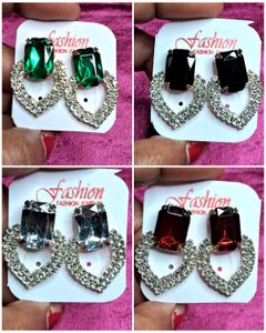 Combo of 4 Pair Sparkling Earrings