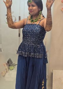 Elegant Blue Ethnic Set