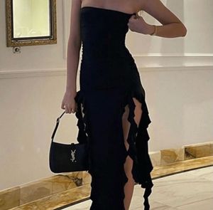 Chic Black Ruched Dress