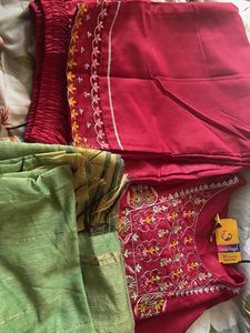 Beautiful Maroon palazzo suit with dupatta