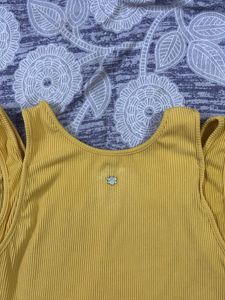 yellow/mustard crop top