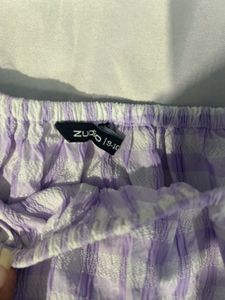 Lavender Gingham top