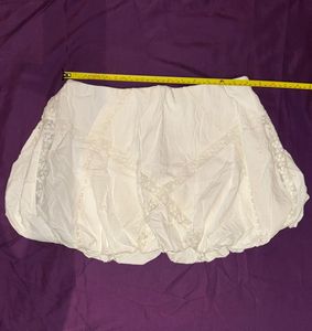ZARA White Lace Trimmed bubble Skirt