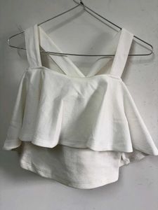 Chic Off-Shoulder Ruffled Crop Top