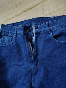 Blue Denim Jeans + Yellow Wristband
