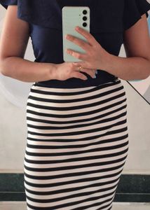 Striped Pencil Skirt