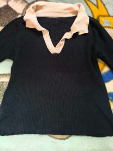 Korean V-Neck RibbedTop