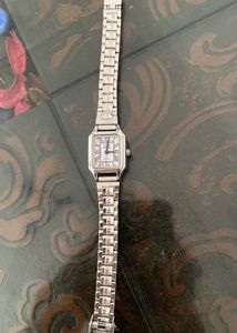 Elegant Silver Square Watch