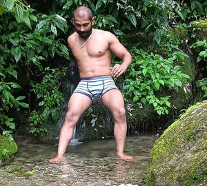 Peter England Striped trunks