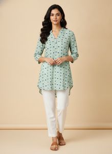 Elegant Printed Tunic Top