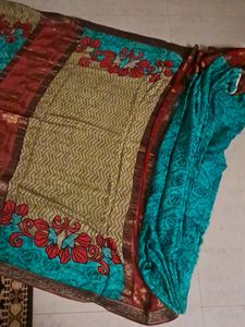 Boutique Made Saree With Designer Blouse