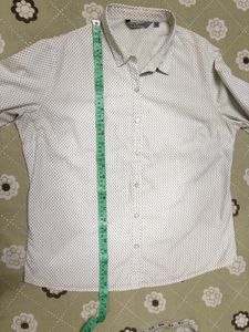 White Polka Dot Button-Up Shirt