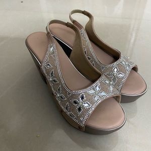 Embellished Wedge Sandals