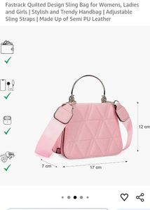 Fastrack Chic Quilted Pink Handbag