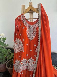 Brand new Orange Kurta Set with Dupatt