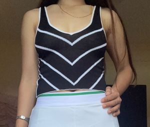 Chic Black & White Chevron Tank Top