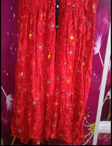 Stylish Red Printed Midi Dress