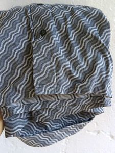 Men's Wave Pattern Cotton Shirt