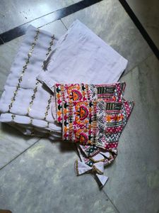 Elegant White Saree with Embroidered Blouse