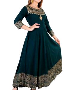 Green Kurti With Duppata