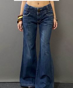 Women's Wide-Leg low waisted Denim Jeans