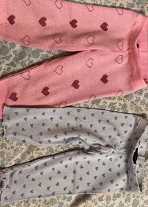 Girls Heart Print Leggings Set
