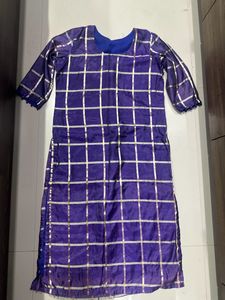 Violet Ladies Cheques Dress Kurta