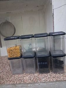 Set of  Clear Food Storage Containers