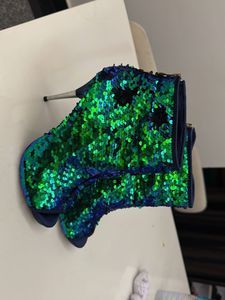 Sparkling Sequin Ankle Boots