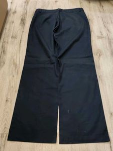 Classic Navy Wide-Leg Trousers