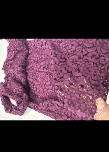 Elegant Burgundy Lace Dress