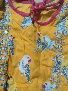 Kaftan Style Mustard Yellow Frock