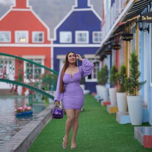 Ruched Net  Mini Dress