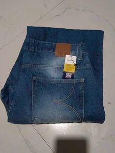 Blue Wash Wide Leg Jeans