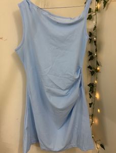 Light Blue One Shoulder Dress