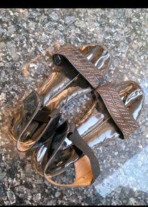 Stylish Black Patent Sandals