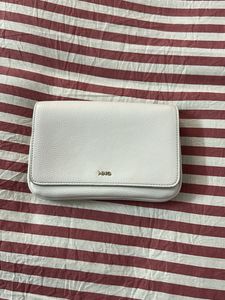 White Textured Clutch Bag