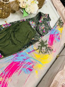 green Kurta Set with Dupatta