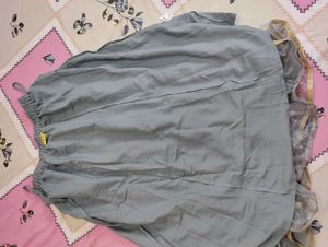 Ateesa Grey Skirt With Sequence Work